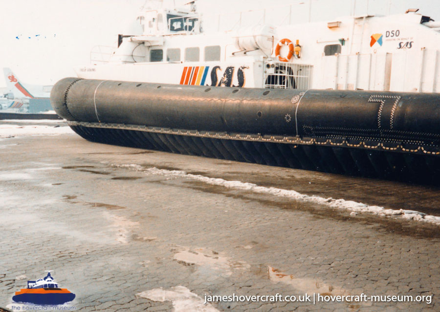 AP1-88 hovercraft with the Scandinavian company SAS -  (credit: The <a href='http://www.hovercraft-museum.org/' target='_blank'>Hovercraft Museum Trust</a>).
